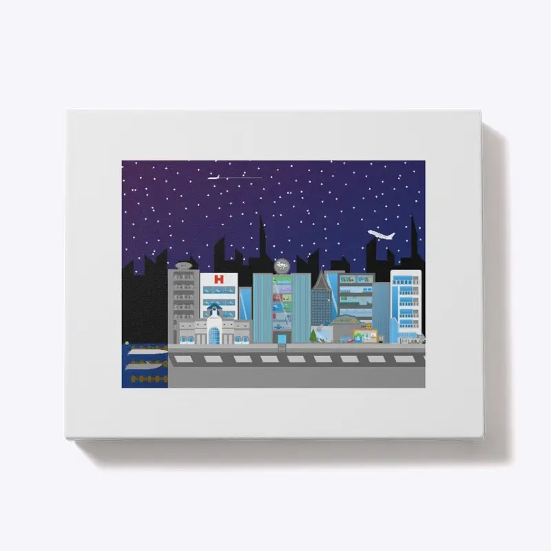 Duck city wrapped canvas 